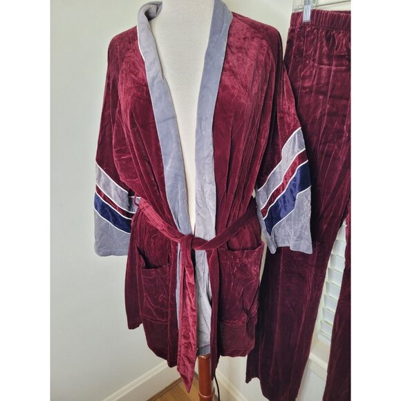 VTG Christian Dior Monsieur Men's SEXY Velvet Robe Pants Set Velour OS Old Money - Picture 2 of 11